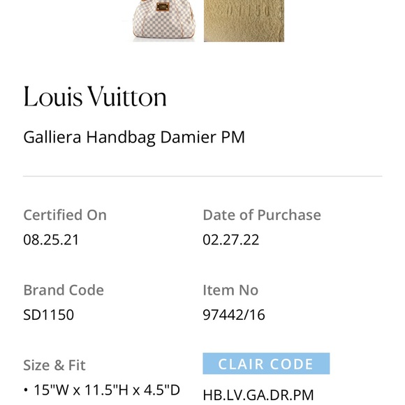 Louis Vuitton White and Tan Checkered Shoulder Bag - Picture 14 of 14